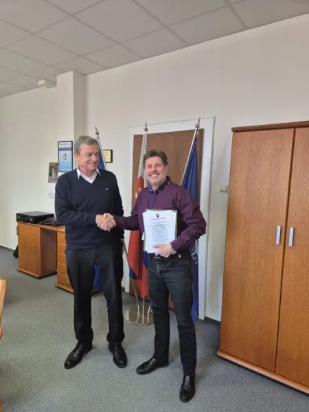Odovzdávanie osvedčení o zhode spoločnosti IPM ENGINEERING, s.r.o. Zvolen